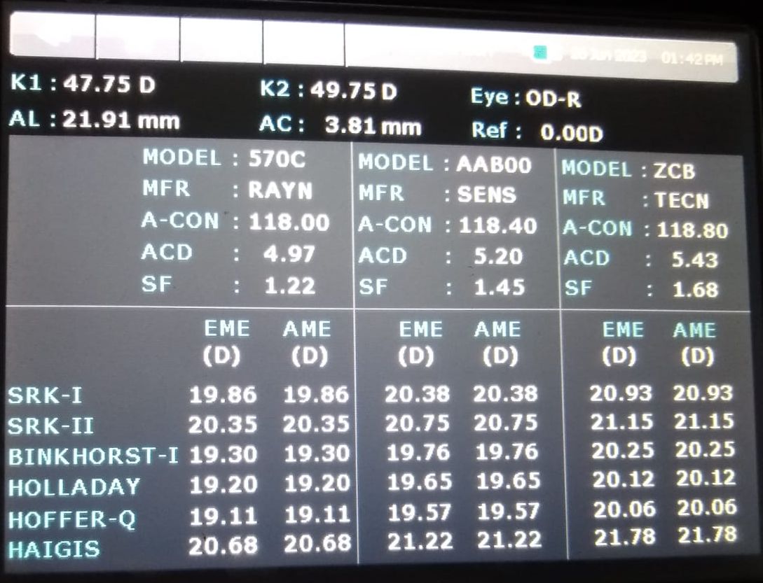 <p>IOL Power Calculation